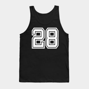 Numbers 28 for a sports team, group, or community Tank Top